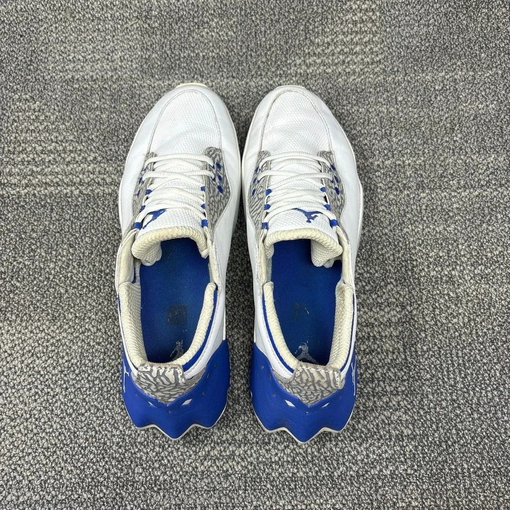 Nike Air Jordan ADG 2 Golf Shoes White Racer Blue Cement CT7812-101 Mens Sz 11.5